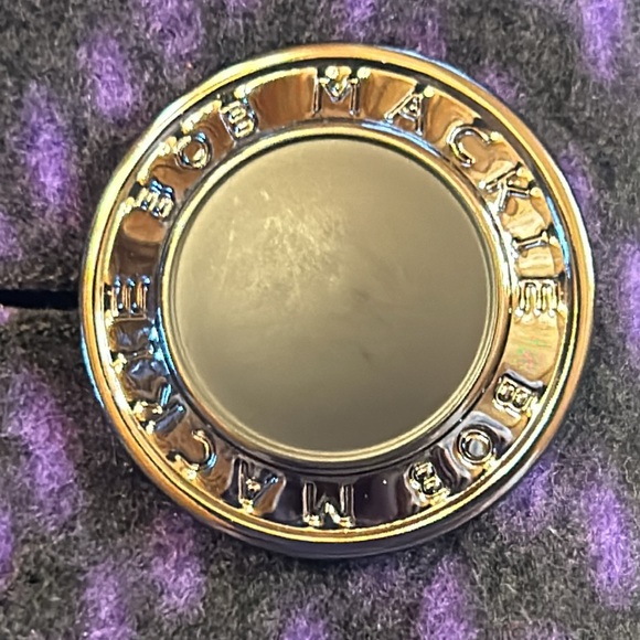 Bob Mackie Wearable Art Purple & Black Herringbone Fleece Coat w Faux Fur Collar - Picture 3 of 10